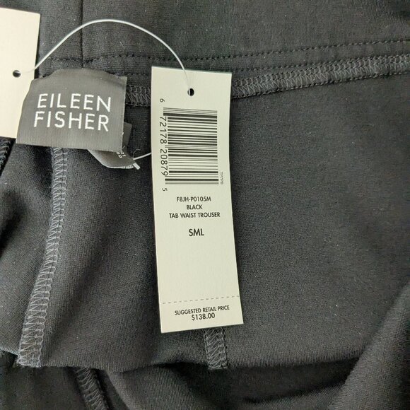 EILEEN FISHER Women's Heavyweight Rayon Knit Dress Pants Size S  Black NWT - Picture 9 of 9